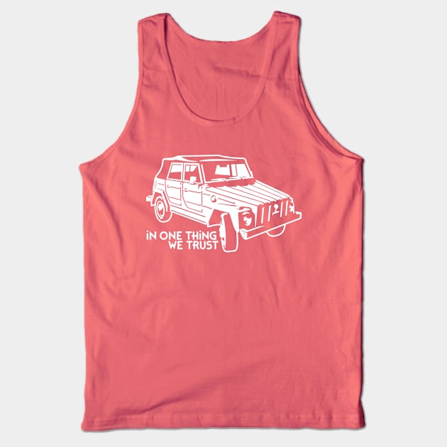 In one Thing we trust (white) Tank Top by GetTheCar